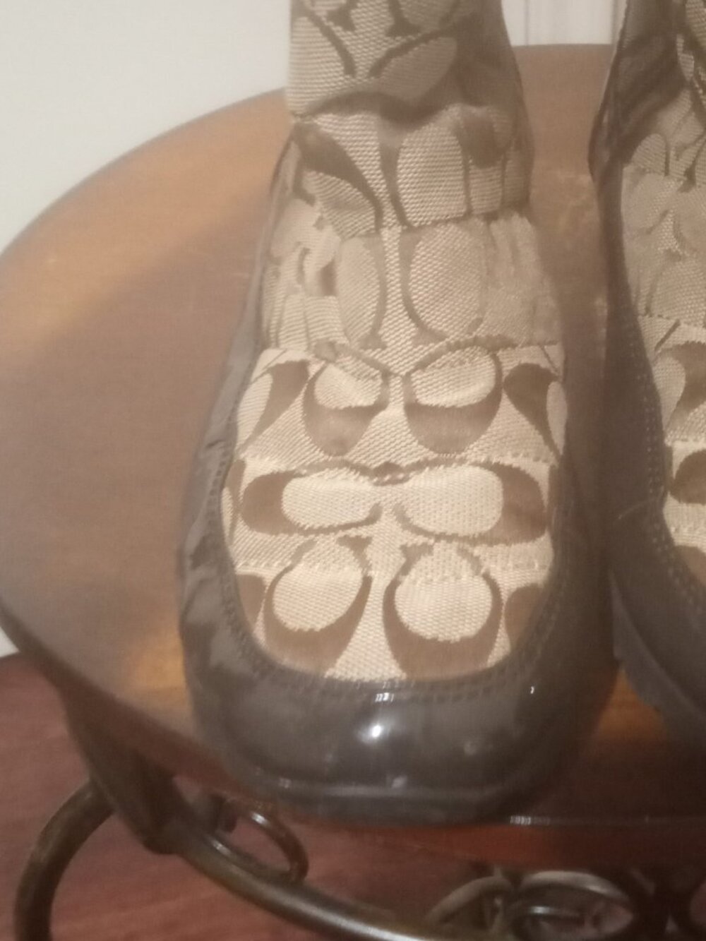 Coach Joyous Brown Faux Fur Mid-Calf Snow Boots Zip Women's Size 8.5B - Picture 7 of 14